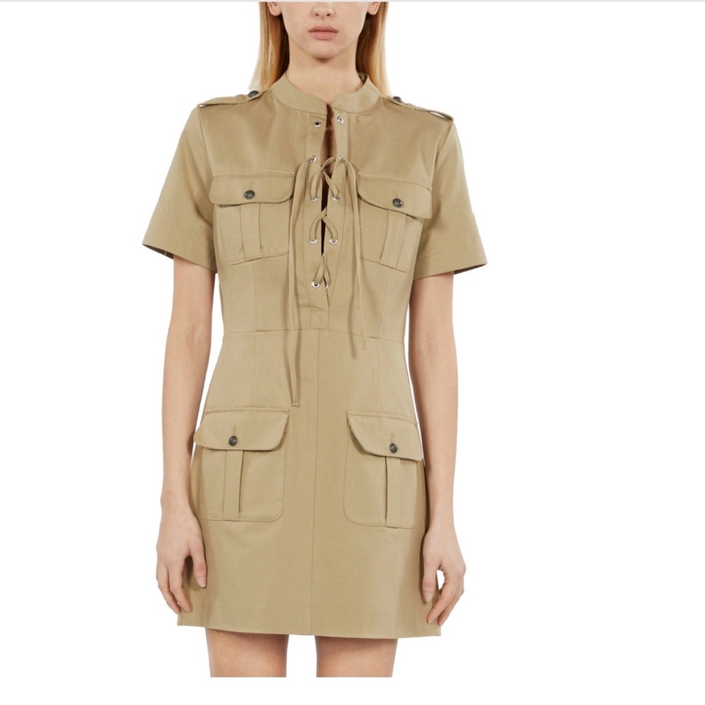 The Kooples Beige Safari Shirt Dress